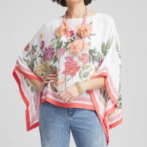 Wildflower Crepe Boatneck Poncho